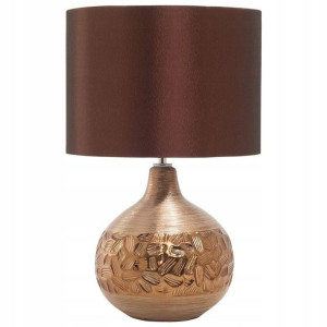 Lampka nocna porcelanowa brązowa YAKIMA Lumarko!