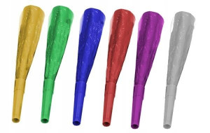 Trąbka papierowa urodzinowa 6 szt. Party zestaw