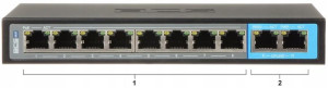 Switch PoE BCS-B-SP0802 10-PORTOWY BCS basic