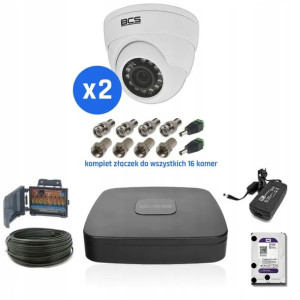 Zestaw Bcs-xvr0401e-iii + 2 X Bcs-dmq1200ir-e