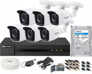 Hikvision 4in1, 6 kamer 2Mpx Full HD, dysk 1TB