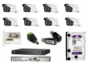 MONITORING ZESTAW 8 KAMER HIKVISION 5 megapikseli