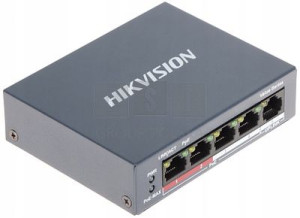 Switch Poe Ds-3e0105p-e/m(b) 4-portowy Hikvision