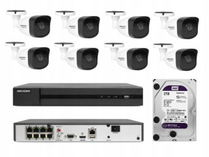 Zestaw Monitoringu Hikvision Na 8 Kamer Ip Poe 2tb