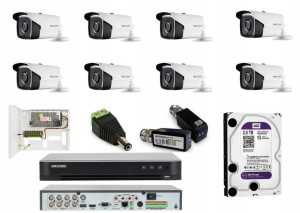 Zestaw Monitoringu Hikvision Na Wjazd 80m 5mpx 2tb