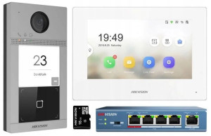 Zestaw wideodomofonowy Hikvision DS-KIS604-S-W