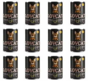 LOVCAT SALMON Karma kota BOGATA w Łososia 12x375g