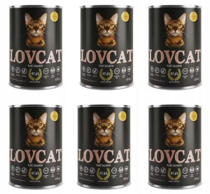 LOVCAT SALMON Karma kota BOGATA w Łososia - 6x375g