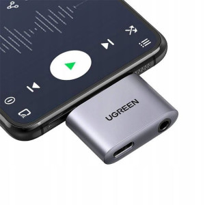 UGREEN Adapter audio USB-C do USB-C i jack 3.5mm