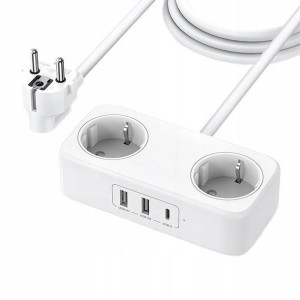 Listwa Zasilająca 2x Gniazdo Sieciowe Usb-c/2x Usb
