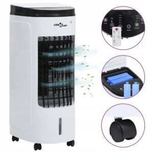 Przenośny klimatyzer 3-w-1, biało-czarny, 60 W Lum