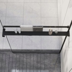 Półka ścienna do prysznica typu walk-in, czarna, 8