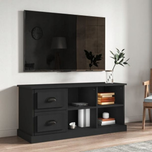 Szafka pod TV, czarna, 102x35,5x47,5cm, materiał d