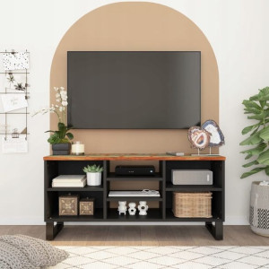 Szafka RTV, 100x33x46 cm, drewno i materiał drewno