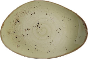 Talerz O Organicznym Kształcie Olive 35 X 21 Cm Porcelana Fine Dine