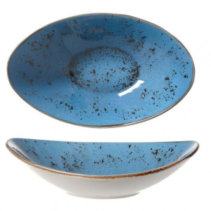 Miska Łódka Iris 25 X 16 Cm Porcelana Fine Dine Earth Colours Niebieska