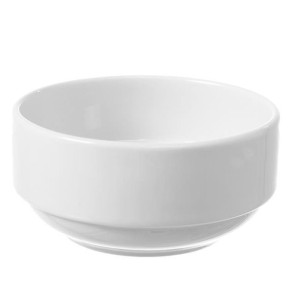 Miska Sztaplowana Bianco 380 Ml, 12 Cm Porcelana Biała