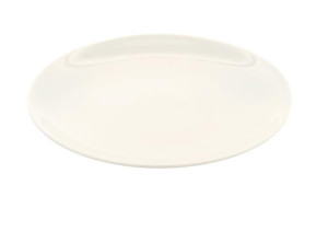 Talerz Płytki Bez Rantu Crema 21 Cm Porcelana Kremowa