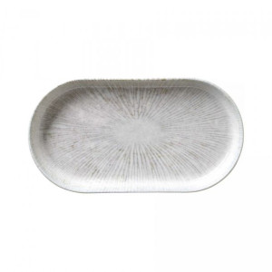 Talerz Owalny Essence 24 X 16 Cm Porcelana Fine Dine Earth Colours Szary
