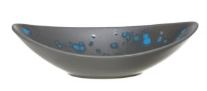 Miska Łódka Flora 25 X 16 Cm Porcelana Fine Dine Earth Colours Czarna