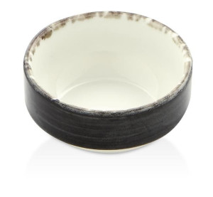 Miska Sztaplowana Onyx 110 Ml 6 Cm Porcelana Fine Dine Czarna