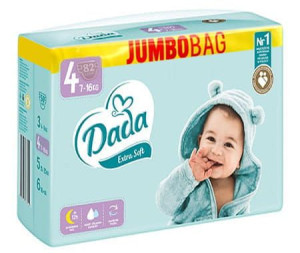 Pieluchy jednorazowe Dada Extra Soft 4 MAXI 7‑16 kg 82 szt. Jumbo bag