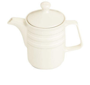 Dzbanek Do Herbaty Perla 600 Ml Porcelana Kość Słoniowa