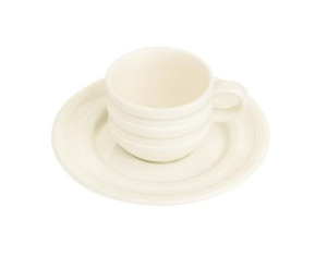 Filiżanka Ze Spodkiem Perla 90 Ml Porcelana Kość Słoniowa