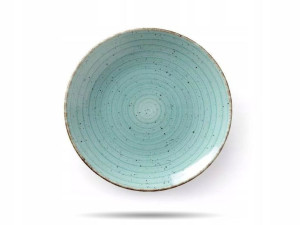 Talerz Płytki Turkus 27 Cm Porcelana Fine Dine Niebieska