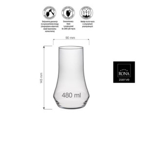 Szklanka Wysoka Eclipse 480 Ml Szkło Rona 1 Sztuka