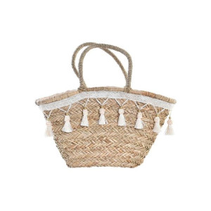 Torba DKD Home Decor 59 x 16 x 30 cm Naturalny Biały Trawa morska