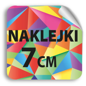 NAKLEJKI, ETYKIETY Z logo Firmy KWADRAT 7cm 100szt