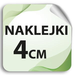 NAKLEJKI, ETYKIETY Z Własnym Logo 4cm 100 szt