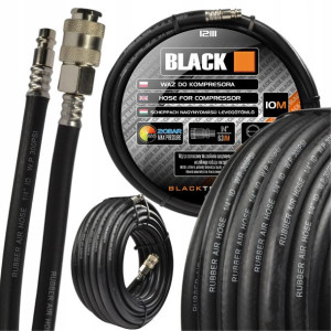 Black Wąż Przewód Zakuwany Pneumatyczny 15m 6x12 20bar