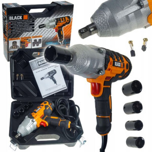 Black Elektryczny Klucz Udarowy 800nm 1/2 2200w + Nasadki