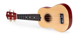 Gitara Gitarka Akustyczna Dla Dzieci Drewniana 4-strunowa Na Prezent