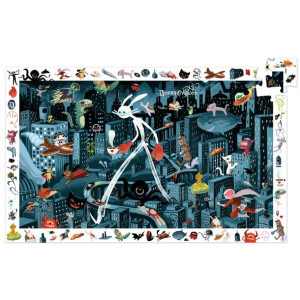 Puzzle obserwacyjne miasto nocą 100 el Djeco