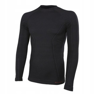 Brubeck Bluza Męska Active Wool Czarna M