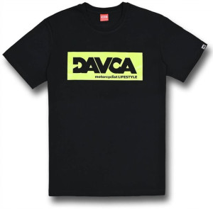 Davca T-shirt Czarny Logo Fluo Xxl