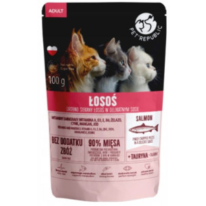 PETREPUBLIC Karma Mokra Kot Łosoś 100G