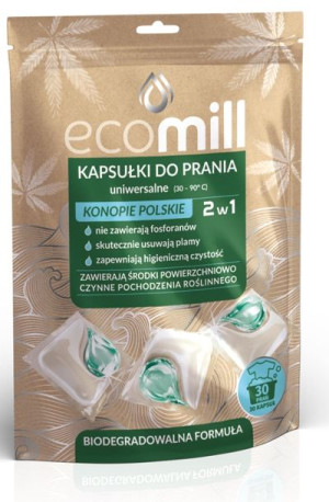 ECO MILL kapsułki do prania Konopie Polskie 30szt