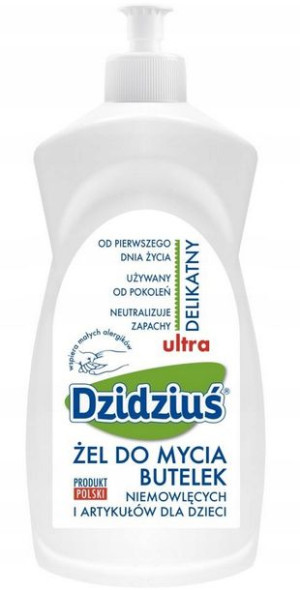 Dzidziuś żel płyn do mycia butelek smoczków 500ML