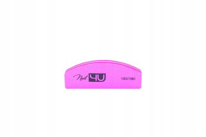Polerka łódka Nail4U 100/180 różowa 1 szt blok