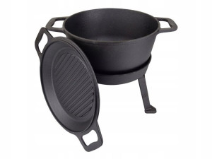 Kociołek Myśliwski Żeliwny Garnek Żeliwny Grill 8l