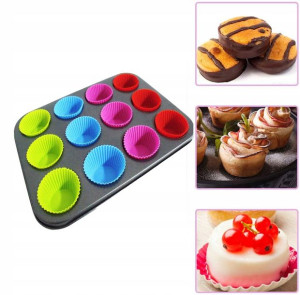 Zestaw Forma Blacha Do Muffinek Foremki Silikonowe