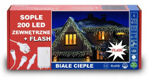 Sople Zewnętrzne 200 Led Z Efektem Flash Iskra