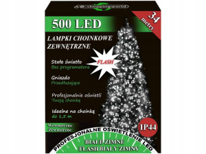 Lampki Choinkowe Zewnętrzne Flash Iskra 500 Led Z