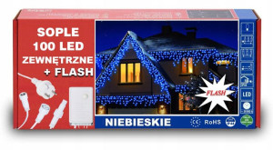 Sople 100 Led Z Efektem Flash Iskra Niebieskie