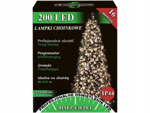 Lampki Choinkowe 200 Led Na Choinkę Led200 Biały C