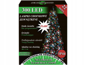 Lampki Choinkowe Zewnętrzne Flash Iskra 300 Led M